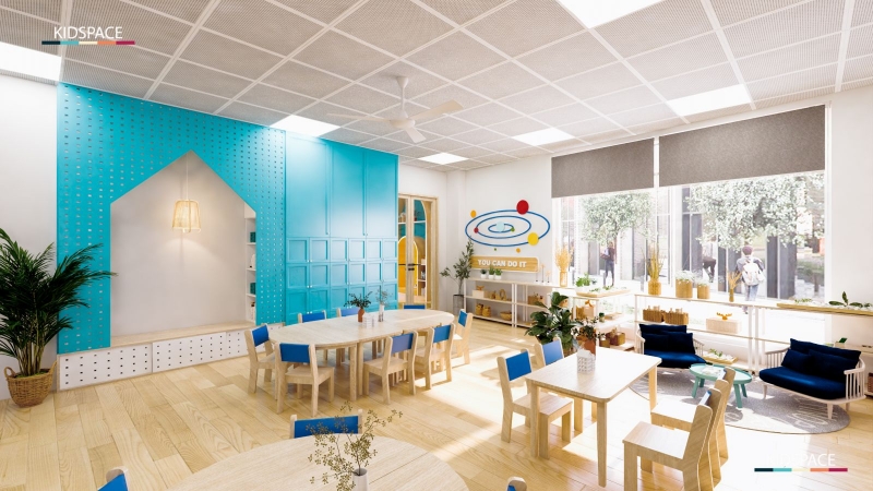 Thiết kế khu vực nước uống và ăn nhẹ cho trẻ mầm non