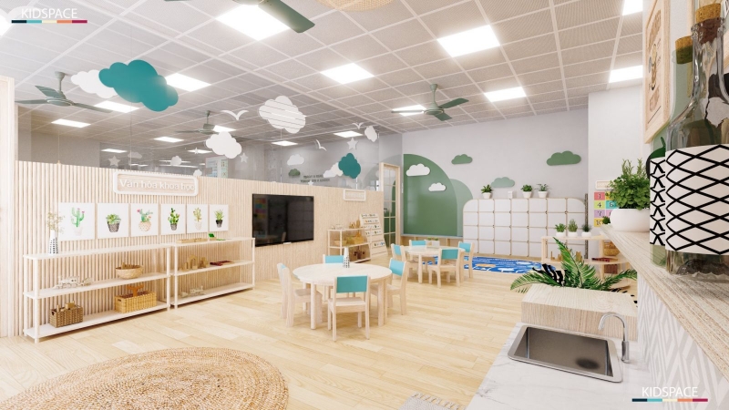 Thiết kế tường tương tác và tường học tập cho trẻ mầm non